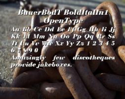 BauerBodT BoldItalIn1 OpenType font