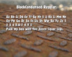 BlockCondensed Regular font