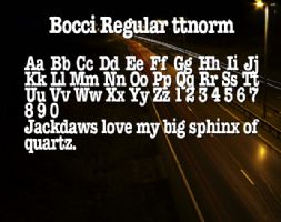 Bocci Regular ttnorm font