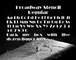 Broadway Stencil Regular font