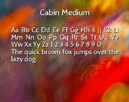 Cabin Medium font