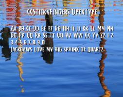 CCStickyFingers OpenType font