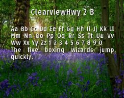 ClearviewHwy 2 B font