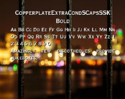 CopperplateExtraCondSCapsSSK Bold font