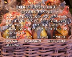 DietDrCreep OpenType font