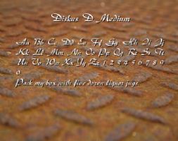 Diskus D Medium font