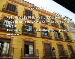 Dubius Bold font