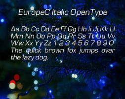 EuropeC Italic OpenType font