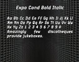 Expo Cond Bold Italic font