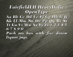 FairfieldLH HeavyItalic OpenType font