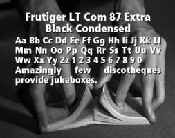 Frutiger LT Com 87 Extra Black Condensed font