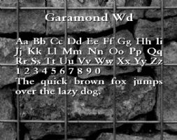 Garamond Wd font