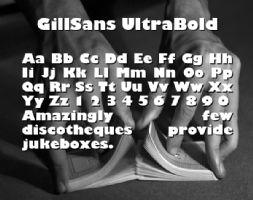GillSans UltraBold font