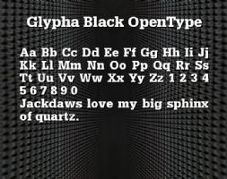 Glypha Black OpenType font