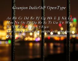Granjon ItalicOsF OpenType font