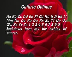 Guthrie Oblique font