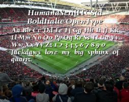 HumanaSerifITCStd BoldItalic OpenType font