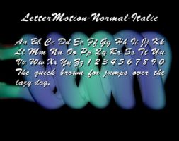 LetterMotion-Normal-Italic font