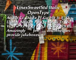 LinexSweetStd Italic OpenType font