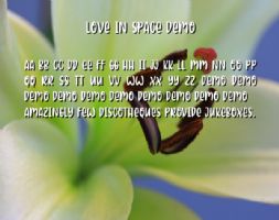 Love in space Demo font