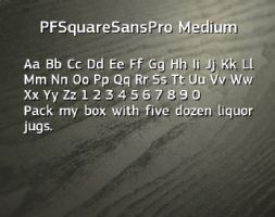 PFSquareSansPro Medium font