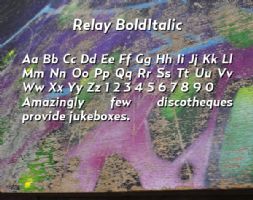 Relay BoldItalic font