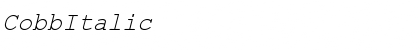 CobbItalic Font