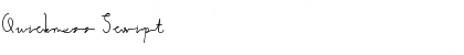 Quickness Script Font