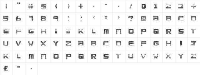 Clubland Regular font glyphpreview