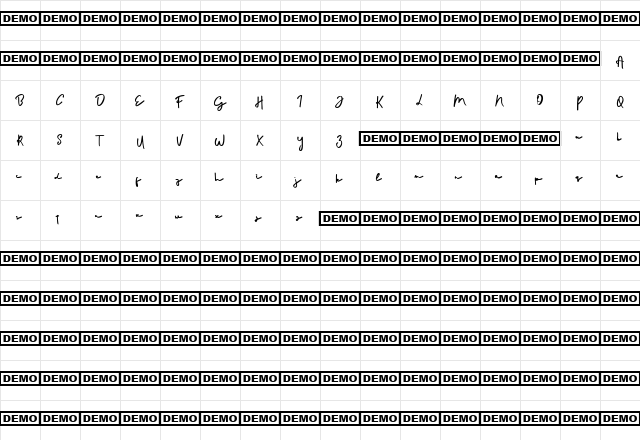 Arkley Regular font glyphpreview