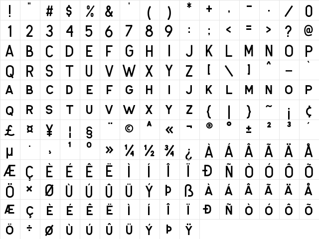 Antone Clean font glyphpreview