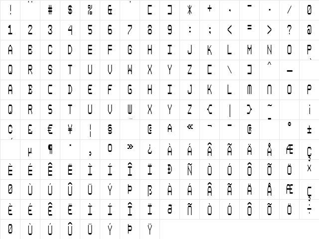 Composite Light font glyphpreview