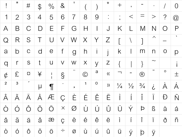 Arial Rounded MT Std Light font glyph preview Arial Rounded MT Std Light font glyphpreview