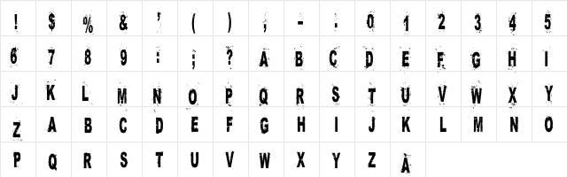 Confusion Regular font glyphpreview