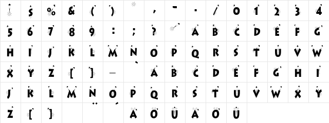Apollo13Condensed Regular font glyphpreview