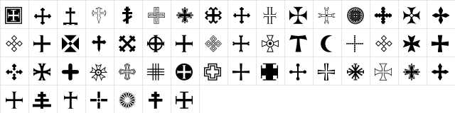 Apocalypso Crosses font glyph preview Apocalypso Crosses font glyphpreview