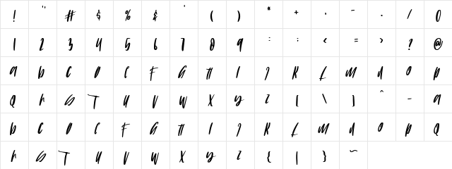 COMMODO Regular font glyphpreview