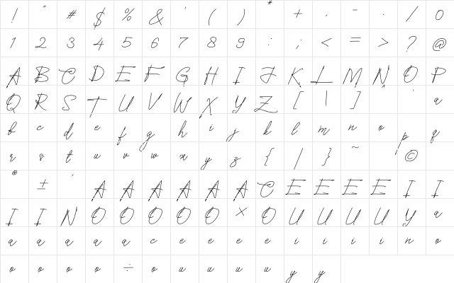 Cleverlands Regular font glyphpreview