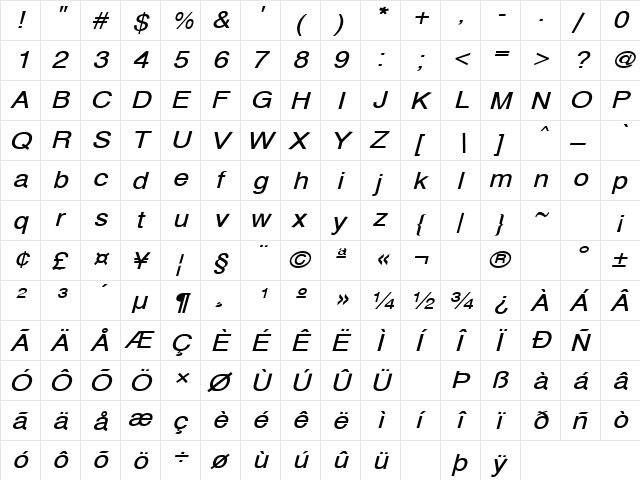 Communication 11 Regular font glyphpreview