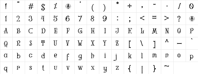 Constreu Personal Use Only Regular font glyphpreview