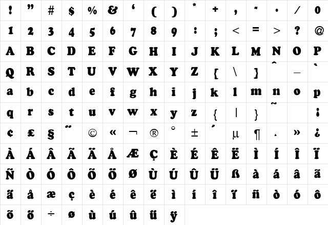 CocosSmallDB Normal font glyphpreview