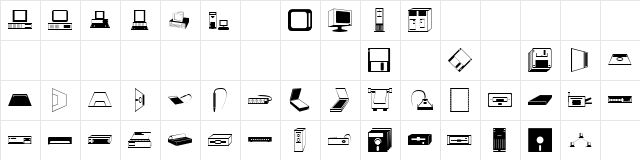 Computer Dingbats Regular font glyphpreview
