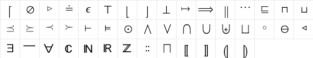 cmsy10 Regular font glyphpreview