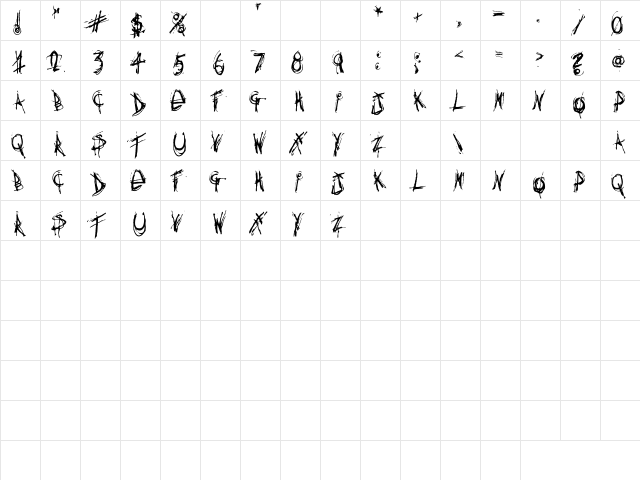 Anything You Want Regular font glyphpreview
