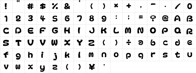 Colopocle AL font glyphpreview