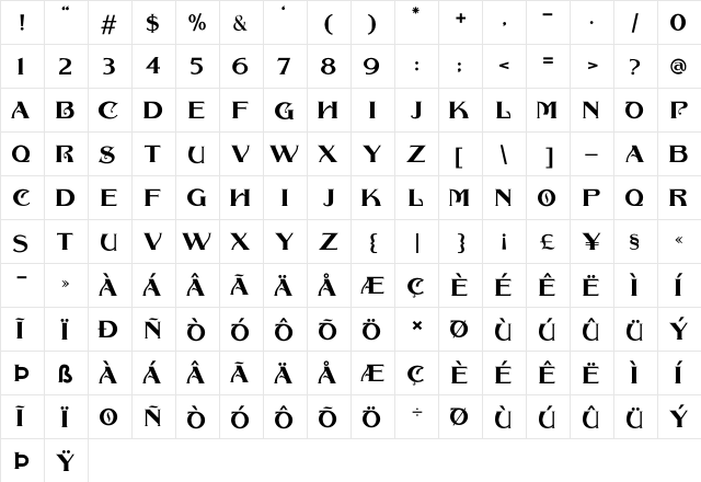 COLLONAR CAP Regular font glyph preview COLLONAR CAP Regular font glyphpreview