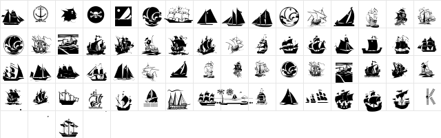 ArmadaPirata Regular font glyph preview ArmadaPirata Regular font glyphpreview