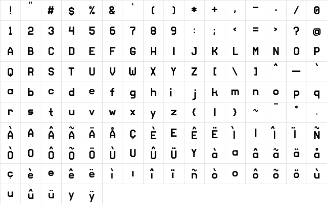 College Sans Regular font glyph preview College Sans Regular font glyphpreview