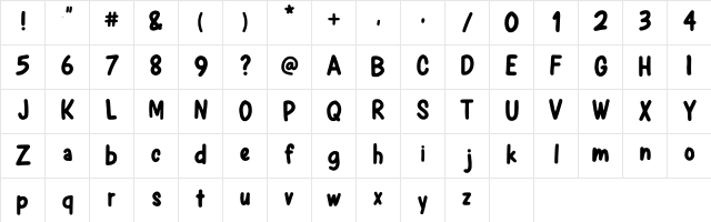 Com_com Regular font glyphpreview