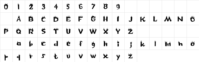 Cold Fire Regular font glyphpreview